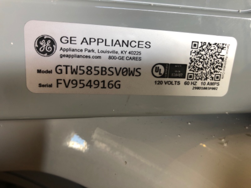 Photo 3 of GE---4.5-cu ft High Efficiency Agitator Top-Load Washer (White)
