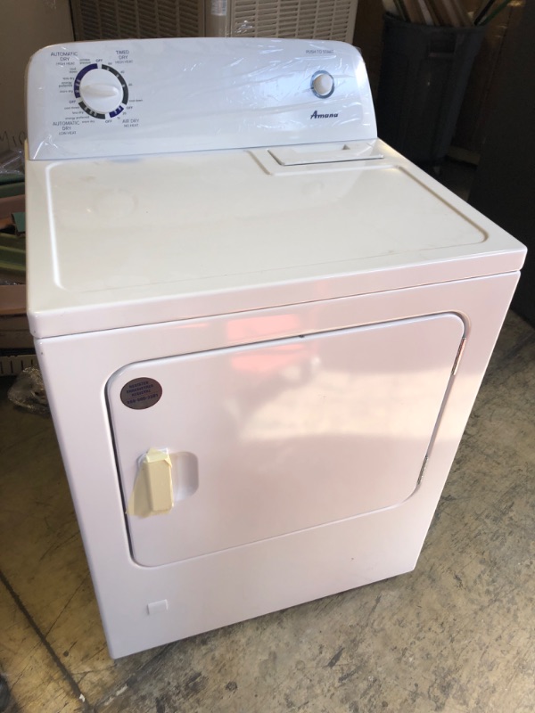 Photo 6 of Amana 29 Inch Front Load Gas Dryer with 6.5 Cu. Ft. Capacity, 11 Dry Cycles, 3 Temperature Settings, Wrinkle Prevent Option and Automatic Dryness Control
 