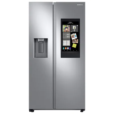 Photo 1 of Samsung Family Hub 26.7-cu ft Smart Side-by-Side Refrigerator with Ice Maker (Fingerprint Resistant Stainless Steel) ENERGY STAR
