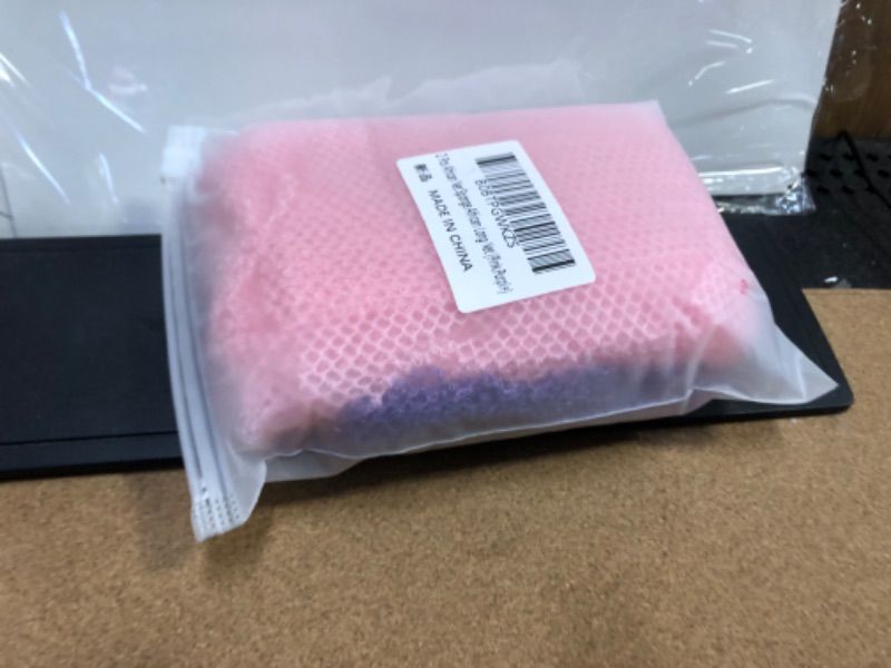 Photo 2 of 2 Pcs African Net Sponge,African Exfoliating Net,Long Exfoliating Bath Sponge,African Towel Exfoliating,Nylon Net,African Net Wash Cloths,Multipurpose net,Back Scrubber for Shower(Pink?Purple)