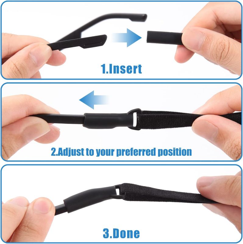 Photo 3 of Adjustable Glasses Straps - 3 Pcs No Tail Adjustable Eyewear  ---glasses not included
