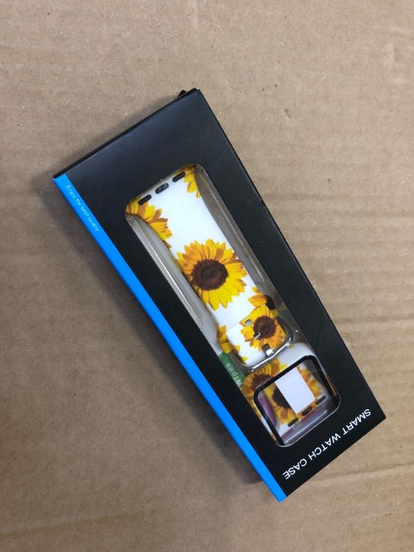 Photo 1 of [1+1] Pack Compatible for Apple Watch Band with Case for Apple Watch Series 38mm 3/2/1, Floral Printed Pattern Replacement Strap + Protective Case with Screen Protector for iWatch Accessories
