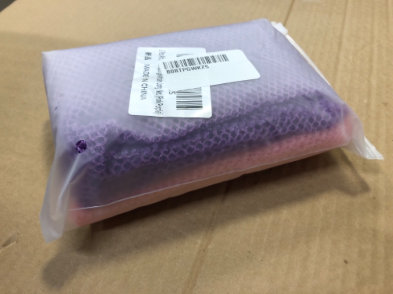 Photo 2 of 2 Pcs African Net Sponge,African Exfoliating Net,Long Exfoliating Bath Sponge,African Towel Exfoliating,Nylon Net,African Net Wash Cloths,Multipurpose net,Back Scrubber for Shower(Pink?Purple)