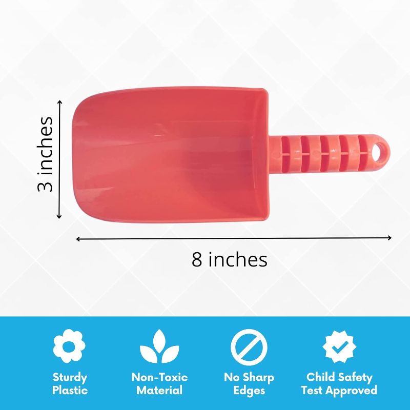 Photo 1 of 12 Pack Sand Shovel for Kids Bulk, Heavy Duty Plastic Beach Shovels - Great for Planting, Party Favors, Group Acitivity, Toddler Digging & Gardening Shovel, Sandbox Toys by 4E's Novelty
