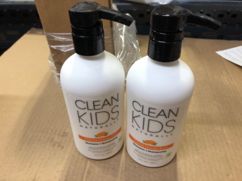 Photo 2 of 2pcs---Clean Kids Naturally Tropical Orange Burst Shampoo, All-Natural, Gluten-free, Vegan, and Cruelty-free, Paraben-free, 16 oz (1 Bottle) 16 Fl Oz (Pack of 1)