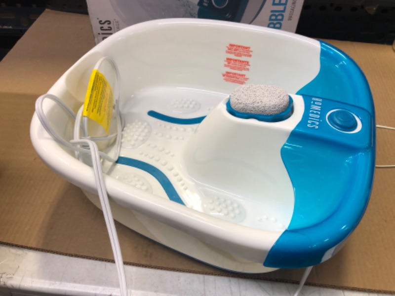 Photo 2 of HoMedics Bubble Mate Foot Spa, Toe Touch Controlled Foot Bath with Invigorating Bubbles and Splash Proof, Raised Massage nodes and Removable Pumice Stone