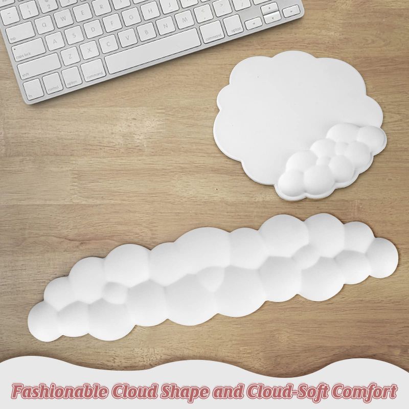 Photo 1 of Lauspuck Cloud Keyboard Wrist Rest and Mouse Pad with Wrist Support Set 
