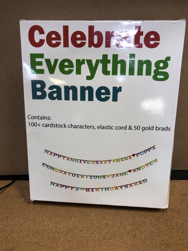 Photo 2 of Rainbow Custom Banner Kit | Make Your Own Sign with 108 Cardstock Characters for a Custom Birthday Banner, Welcome Back Banner, and More | Customizable Banner for Colorful Party Decorations | Custom Banners | Banners and Signs Customize for Parties