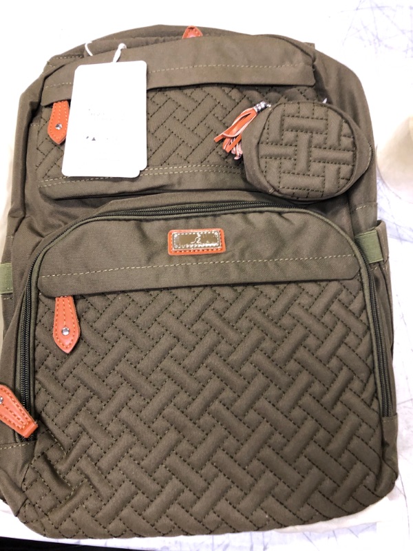 Photo 1 of BabbleRoo Diaper Bag Backpack, Unisex Bags with Changing Pad, Pacifier Case & Stroller Straps, Multifunction Waterproof Travel Back Pack for Boys Girls, Army Green