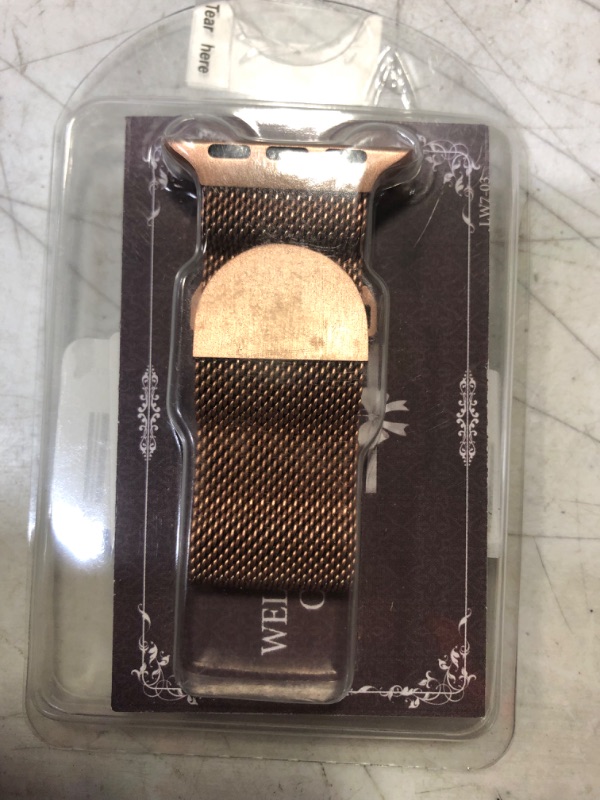 Photo 2 of OULUOQI Compatible with Apple Watch Band 38mm 40mm 41mm 42mm 44mm 45mm 49mm Women and Men, Stainless Steel Mesh Loop Magnetic Clasp Replacement for iWatch Band Series Ultra SE 8 7 6 5 4 3 2 1 (38mm Champagne Gold) A-Champagne Gold 38mm/40mm/41mm