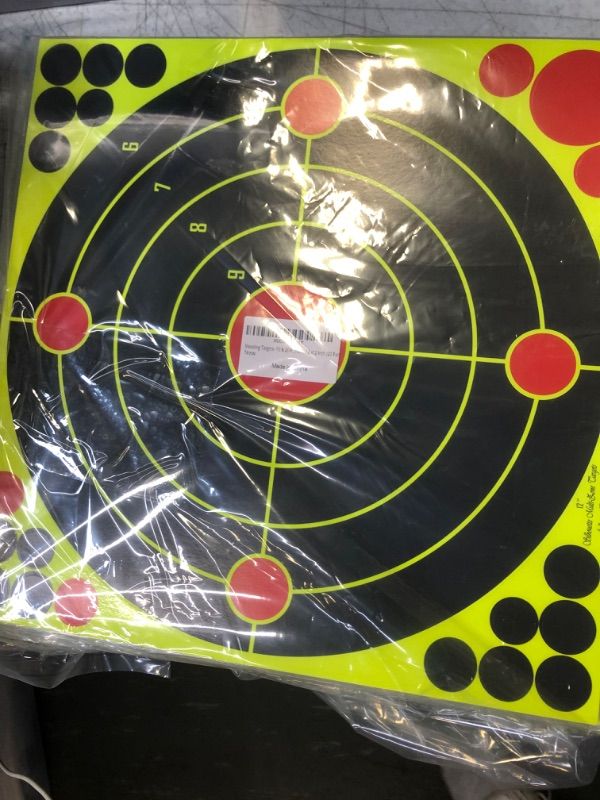 Photo 1 of 5 Pack Lot , 12 Inch Self Adhesive Paper Reactive Splatter Targets - with Cover-up Patches Targets for Shooting Rifle, BB Gun, Pellet Gun, Pistol, Airsoft 20 per pack