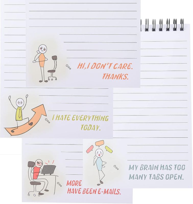 Photo 1 of Yaopeing 4Pack Funny Novelty Notepads,A Unique Office Supplies Funny Notebook for Office,Gift for Your Women Coworkers,35 Sheets/ Pack