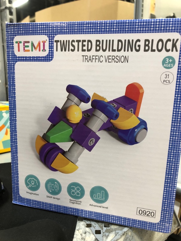 Photo 2 of EPPO Building Blocks for Toddlers, STEM Building Toys for Kids Early Learning Educational Creative Construction DIY Toy Blocks (Traffic Version)