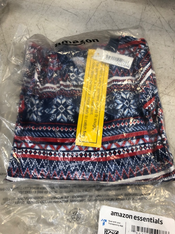Photo 1 of Amazon Essentials Unisex Toddlers and Babies' Snug-Fit Cotton Footed Sleeper Pajamas, Multipacks 1 Blue Fair Isle 3T