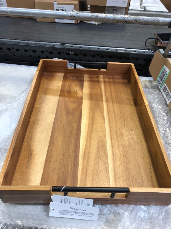 Photo 1 of  Large Wooden Serving Tray 