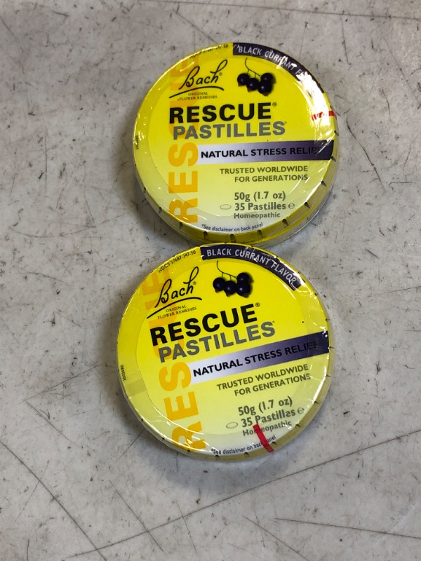 Photo 2 of [LOT OF 2] RESCUE® Pastilles - Natural Stress Relief - Black Currant flavor [EXP:11/2023]