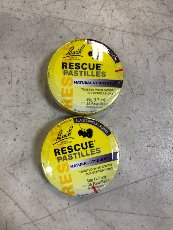 Photo 2 of [LOT OF 2] RESCUE® Pastilles - Natural Stress Relief - Black Currant flavor [EXP:11/2023]