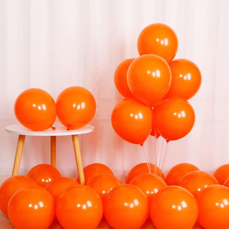 Photo 1 of [LOT OF 2] 70ct Orange Balloons Party Balloons Helium Quality for Halloween,Graduation,Birthday Party, Baby Shower,Gender Reveal, Bachelorette Party Decorations
