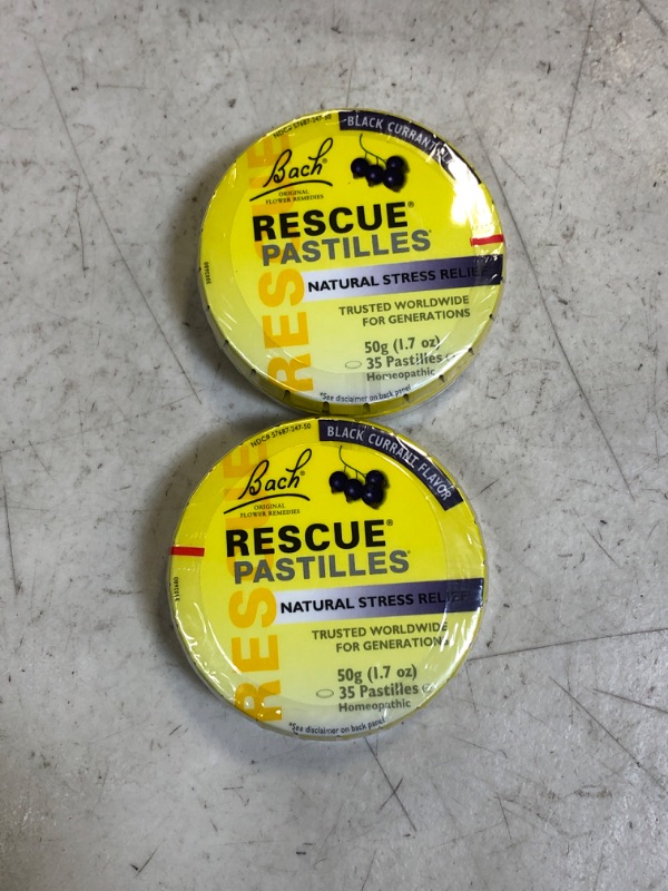 Photo 2 of [LOT OF 2] RESCUE® Pastilles - Natural Stress Relief - Black Currant flavor