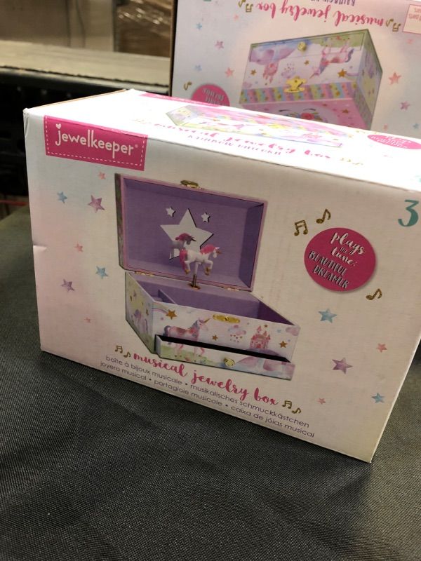 Photo 2 of Jewelkeeper Unicorn Music Box & Little Girls Jewelry Set - 3 Unicorn Gifts for Girls