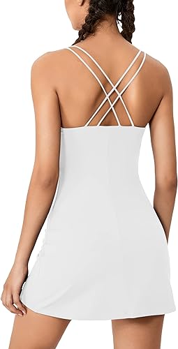 Photo 1 of 
LouKeith Womens Tennis Dress with Built in Shorts & Bra Exercise Workout Sleeveless Athletic Golf Dresses with Pockets SMALL