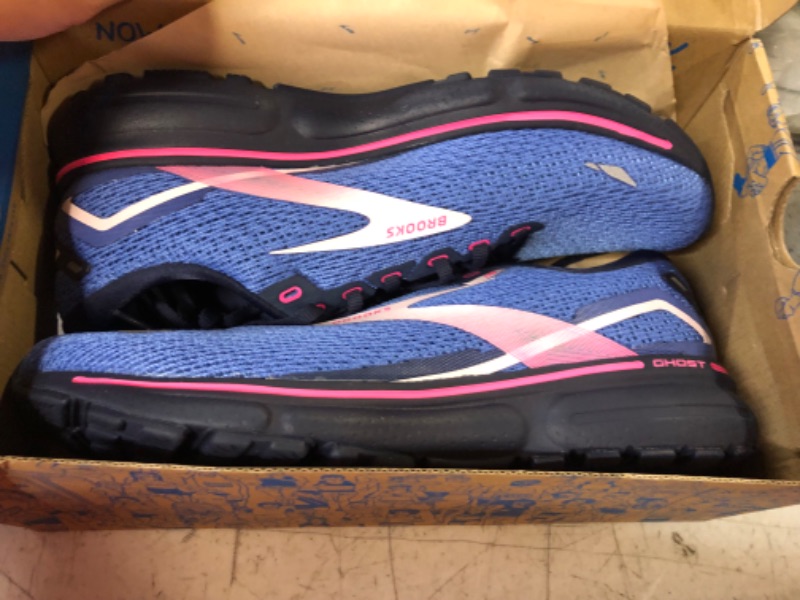 Photo 2 of Brooks Women's Ghost 15 Neutral Running Shoe 11.5 Blue/Peacoat/Pink