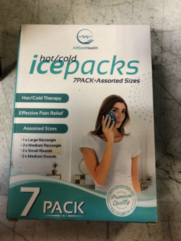 Photo 3 of Reusable Hot and Cold Gel Ice Packs for Injuries | Cold Compress, Ice Pack, Gel Ice Packs, Cold Pack, Gel ice Pack, Cold Packs for Injuries | 7 Pack 7 Count (Pack of 1)