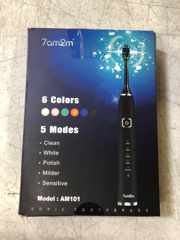 Photo 3 of 7AM2M Electric Toothbrush with 6 Brush Heads for Kids and Chlidren, One Charge for 100 Days,Wireless Fast Charge, 5 Modes with 2 Minutes Build in Smart Timer,IPX7 Waterproof(Purple)
