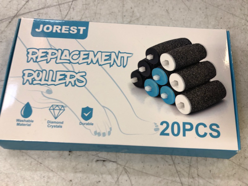 Photo 3 of [5/10/20Pcs] Pedi Replacement Rollers ?Compatible with Amope Pedi Perfect Refills Electronic Foot File,with 8 Extra Coarse&8 Regular&4 Soft, for Foot Scrubber Callus Remover, Ped Egg Powerball