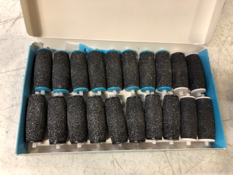Photo 2 of [5/10/20Pcs] Pedi Replacement Rollers ?Compatible with Amope Pedi Perfect Refills Electronic Foot File,with 8 Extra Coarse&8 Regular&4 Soft, for Foot Scrubber Callus Remover, Ped Egg Powerball