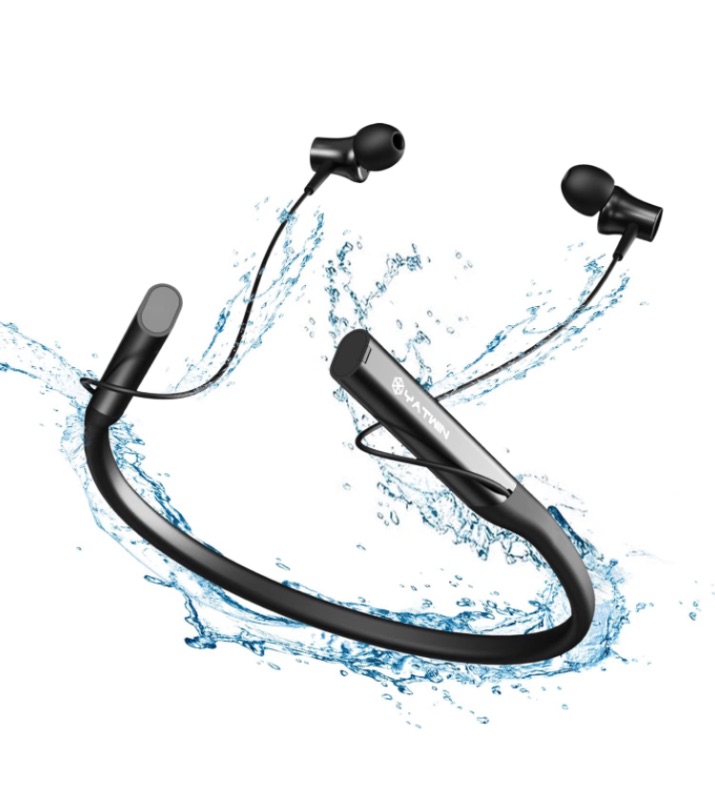 Photo 1 of YATWIN Bluetooth Headphones,V5.3 Wireless Headset Noise Cancelling, IPX7 Waterproof Bluetooth Earbuds, 30Hrs Playtime Wireless Earbuds with Mic for Sports, Immersive Bass, 10mm Drivers in-Ear Earbuds