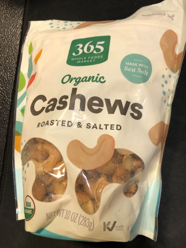 Photo 2 of 365 by Whole Foods Market, Cashews Roasted & Salted Organic, 10 Ounce Salted 10 Ounce (Pack of 1)