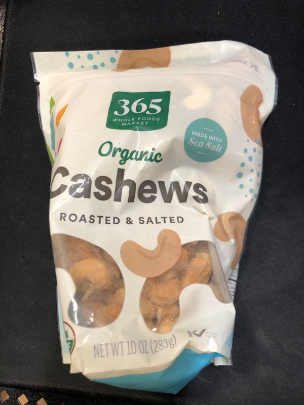 Photo 2 of 365 by Whole Foods Market, Cashews Roasted & Salted Organic, 10 Ounce Salted 10 Ounce (Pack of 1)