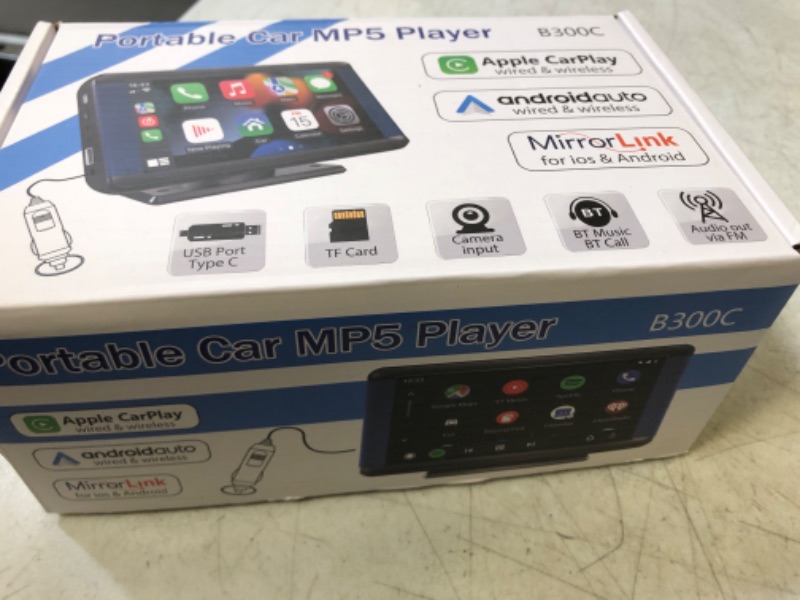 Photo 3 of 2023 Newest Portable Wireless Carplay Car Stereo with Touch Screen, 7" HD Screen Display, Android Auto, Bluetooth, Dash Mount, Mirror Link, GPS Navigation Head Unit, Car Audio Radio Receiver