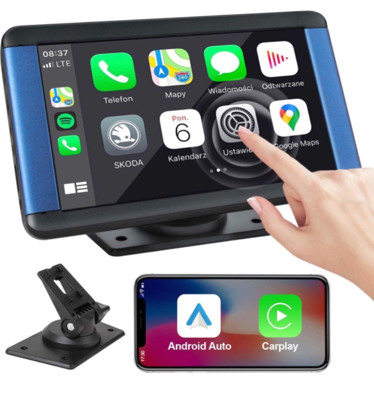 Photo 1 of 2023 Newest Portable Wireless Carplay Car Stereo with Touch Screen, 7" HD Screen Display, Android Auto, Bluetooth, Dash Mount, Mirror Link, GPS Navigation Head Unit, Car Audio Radio Receiver