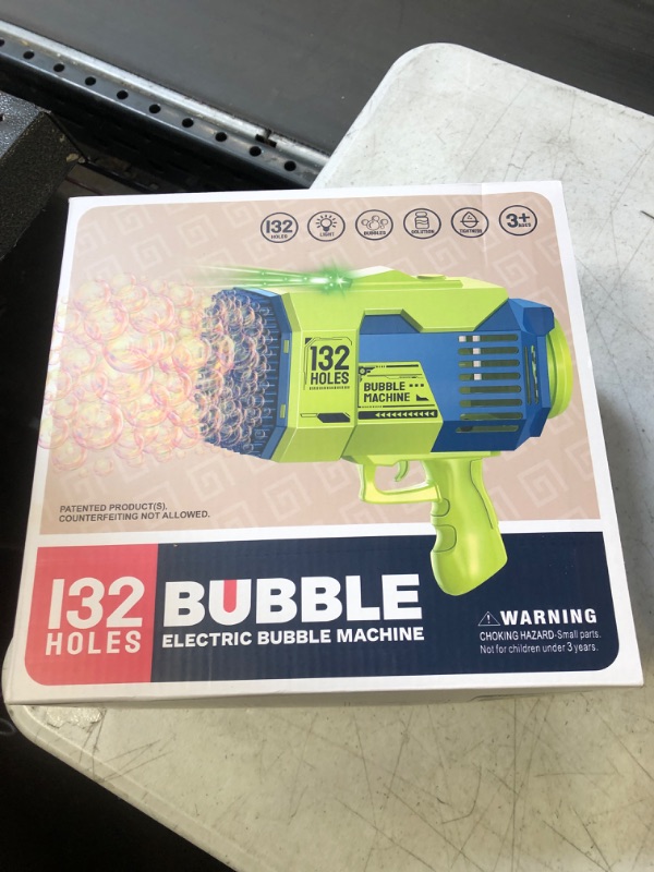 Photo 1 of 132 HOLES BUBBLE MACHINE GUN BLUE/GREEN