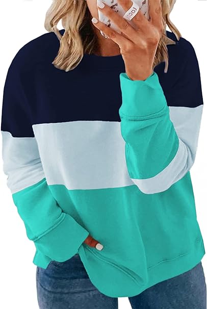 Photo 1 of Happy Sailed Womens Tie Dye Printed Sweatshirt Loose Casual Long Sleeve Crewneck Striped Pullover Tops(1X)