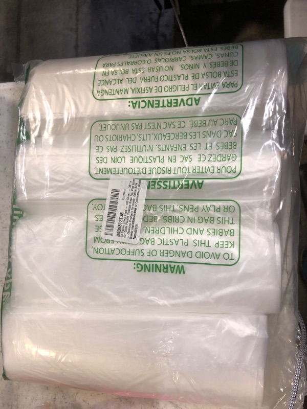 Photo 1 of Clear 7-10 Gallon Trash Bags, Bulk Pack - Medium Size Garbage Bin Liners for Office, Bedroom and Kitchen Wastebasket Cans - by Executive Collection (100 Bags) 0.11 Ounce (Pack of 1) 7-10 Gal  3 ROLLS 