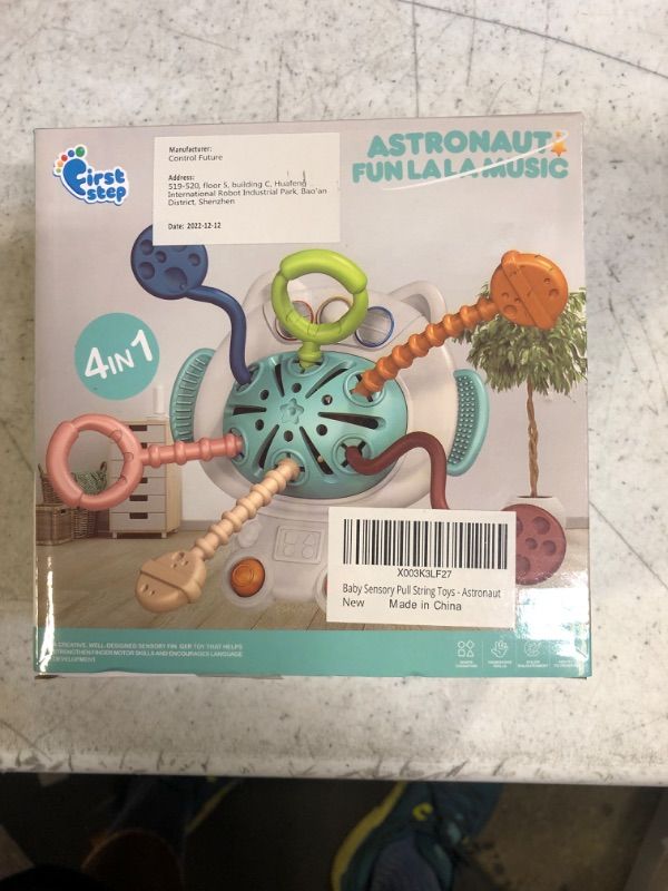 Photo 1 of Baby Astronaut Silicone Pulling Toy - Infant Boy Pull String Slide Ball Toys for Car Seat Stroller Crib 6 Months Up Sensory Items 1 Year Old Girl Interactive Educational Stuff Toddler Traveling Items
