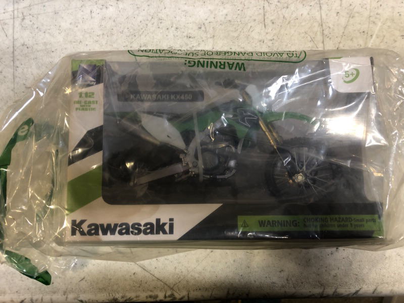 Photo 2 of New-Ray Kawasaki KX 450F Green 1/12 Diecast Motorcycle
