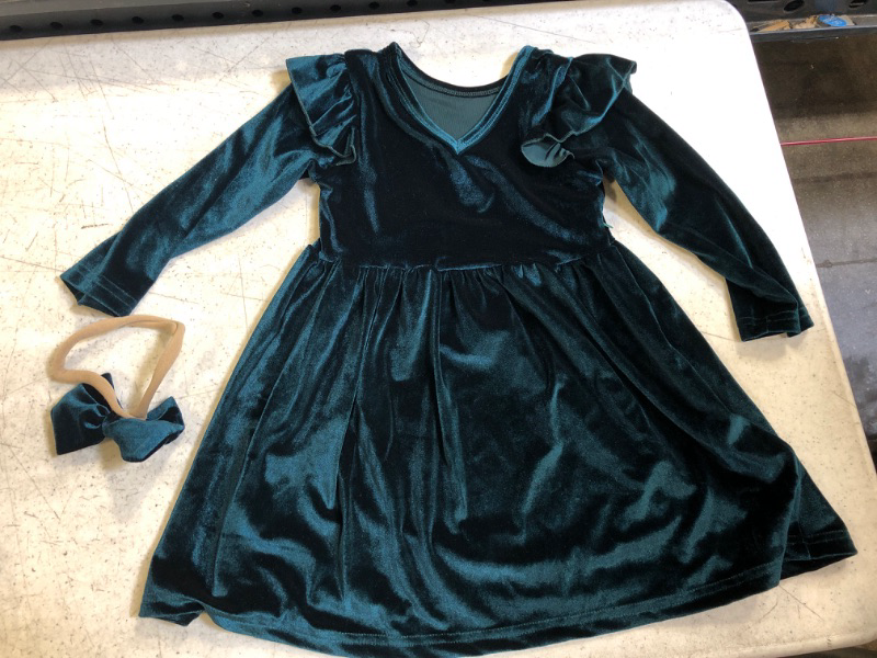 Photo 1 of Baby's Velvet Dress with Headband -- Size Unknown