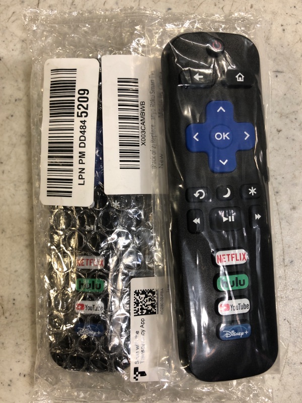 Photo 2 of (Pack of 2) Replaced Remote Control Only for Roku TV, Compatible for TCL Roku/Hisense Roku/Onn Roku/Sharp Roku/Element Roku/Westinghouse Roku/Philips Roku Series Smart TVs (Not for Roku Stick and Box)