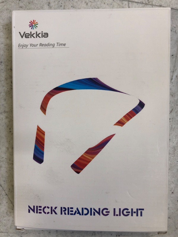 Photo 2 of Vekkia Rechargeable LED Neck Reading Light, Book Light for Reading in Bed, 3 Colors & 5 Brightness Adjustable, Long Lasting. Perfect for Reading, Knitting & Repairing Gray