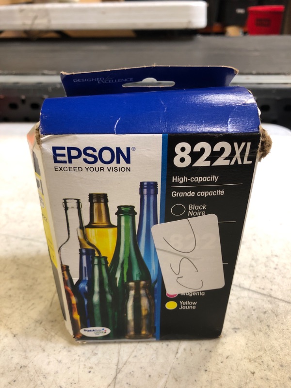 Photo 2 of EPSON T822 DURABrite Ultra Ink High Capacity Black & Standard Color Cartridge Combo Pack (T822XL-BCS) for select Epson WorkForce Pro Printers