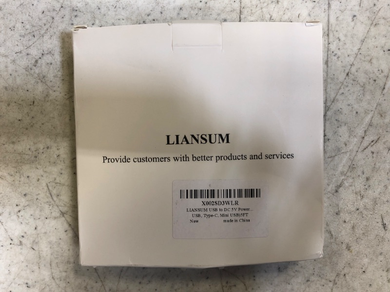 Photo 2 of LIANSUM USB to DC 5V Power Cord, Universal DC 5.5x2.1mm Plug Jack Charging Cable with 10 Connector Tips(5.5x2.5, 4.8x1.7, 4.0x1.7, 4.0x1.35, 3.5x1.35, 3.0x1.1, 2.5x0.7, Micro USB, Type-C, Mini USB)5FT