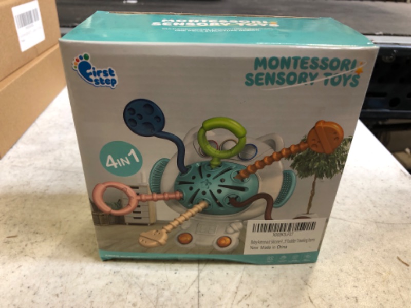 Photo 1 of Baby Astronaut Silicone Pulling Toy - Infant Boy Pull String Slide Ball Toys for Car Seat Stroller Crib 6 Months Up Sensory Items 1 Year Old Girl Interactive Educational Stuff Toddler Traveling Items
