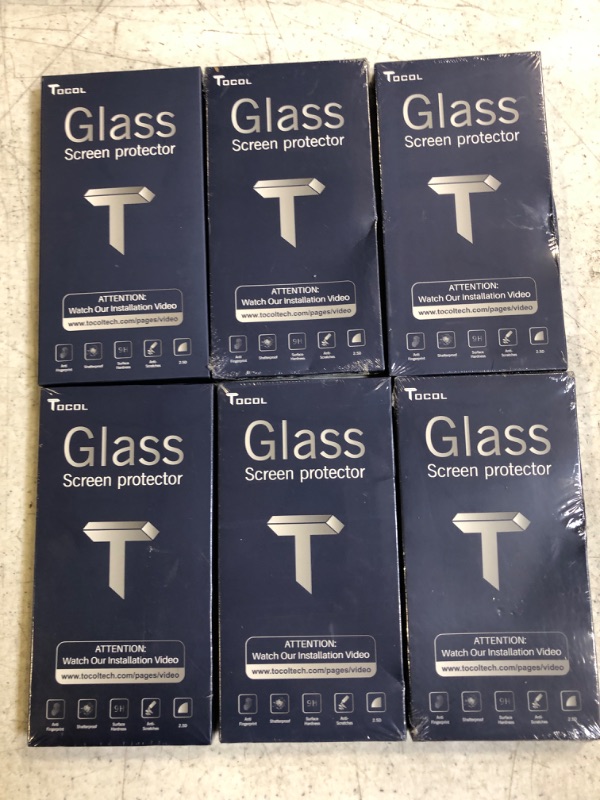 Photo 1 of Set of 6 Glass Protectors for Phones