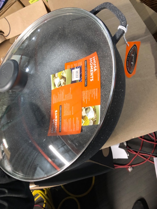 Photo 1 of **SEE NOTES/DAMAGED**
IMUSA 3.5 Quart Nonstick Fuzion Caldero with Tempered Glass Lid