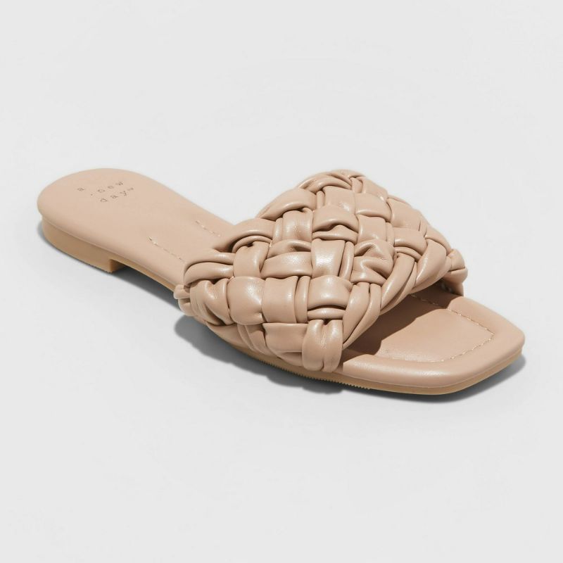 Photo 2 of 
Women's Carissa Woven Slide Sandals - a New Day Tan 8