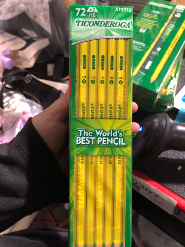 Photo 3 of Ticonderoga Pre-Sharpened Wooden Pencil, 2.2mm, #2 Soft Lead, 72/Pack (X13972)